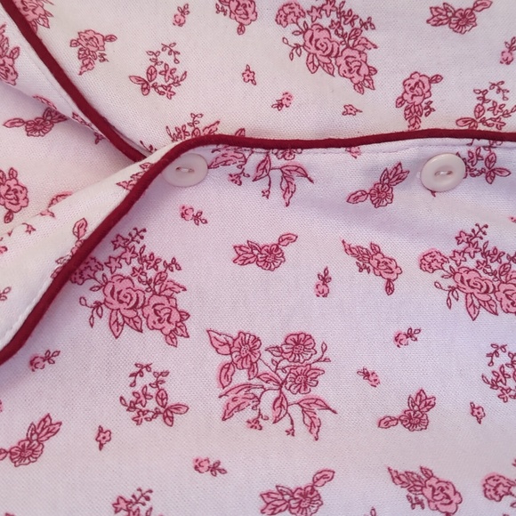 Lati Fashions Floral Piping Two Piece Pajama Set XXL Pink - Picture 7 of 16